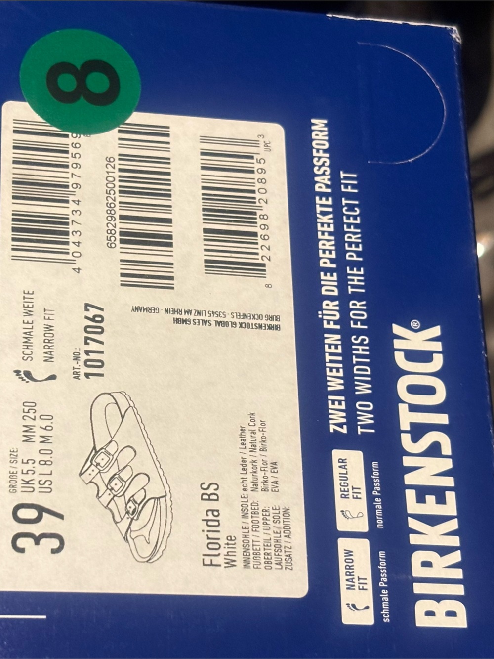 Birkenstock Florida Birko White 3-Strap Buckle Slides Sandals 37 38 39 40 - Picture 12 of 15